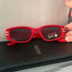 Guess NWT Red Small Frame Sunglasses